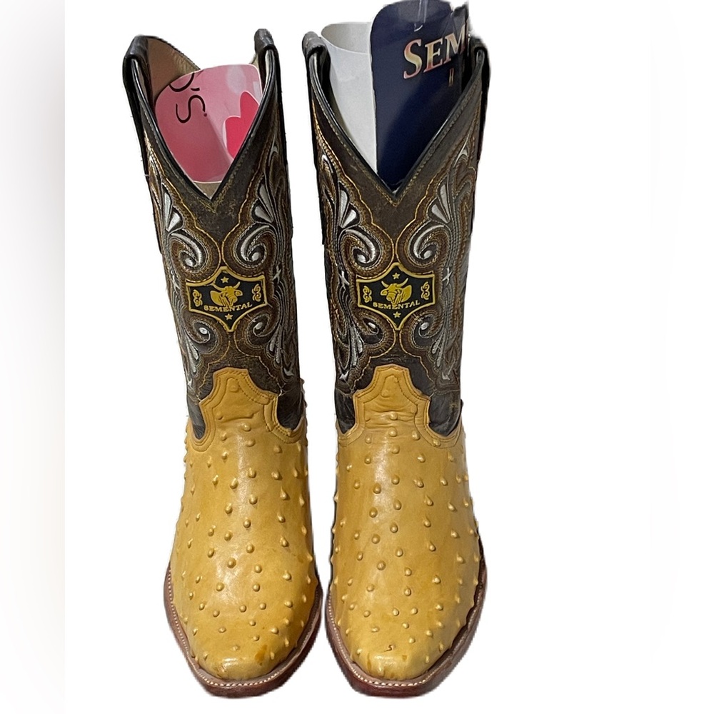 EL SEMENTAL ostrich mens western boot